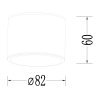 Nowoczesna oprawa sufitowa natynkowa tuba spot sufitowy aluminium biały KENDAL LP-6331/1SM GX53 WH Light Prestige